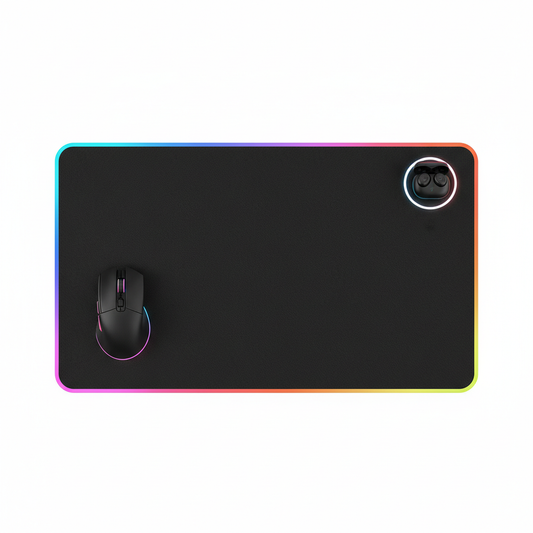 RGB Gaming Mouse Pad with 15W Wireless Charging - Extra Large Desk Mat 80x30cm