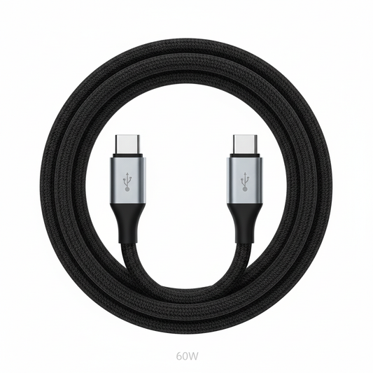 Fast charge USB Type C to C Cable For iPhone 15 & 16 Pro Max Apple iPad Samsung Vivo Data Charger 60W Original USB-C